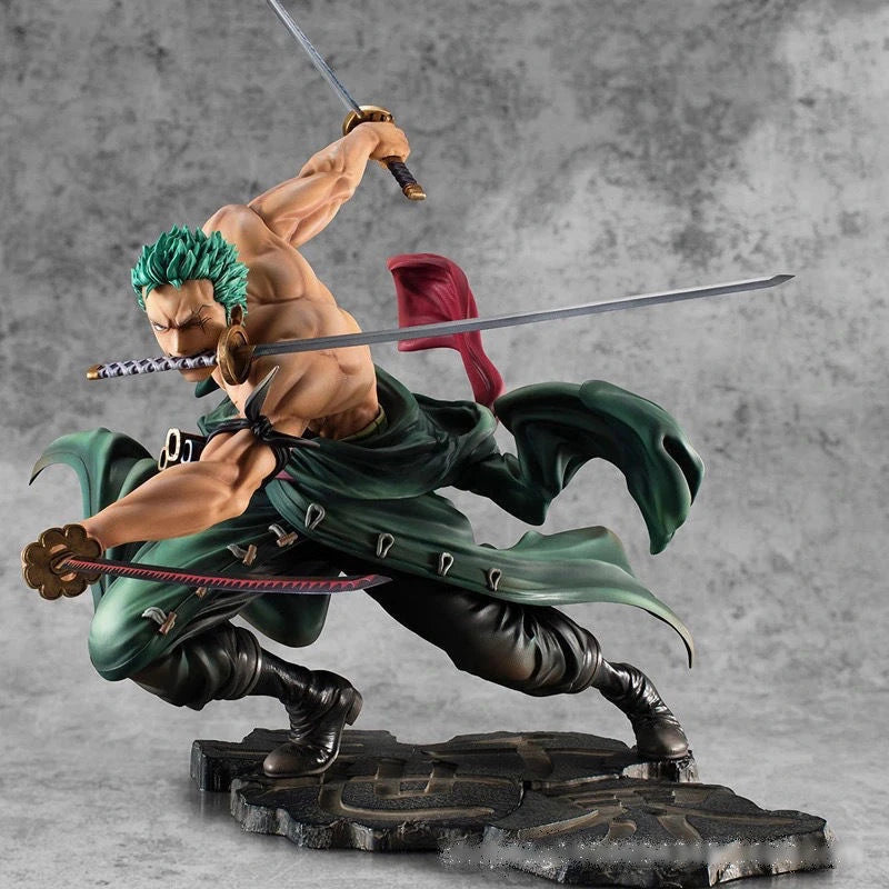 Anime 10CM Action Figure Toys - Roronoa Zoro Three-Blade PVC Collectible Figurine