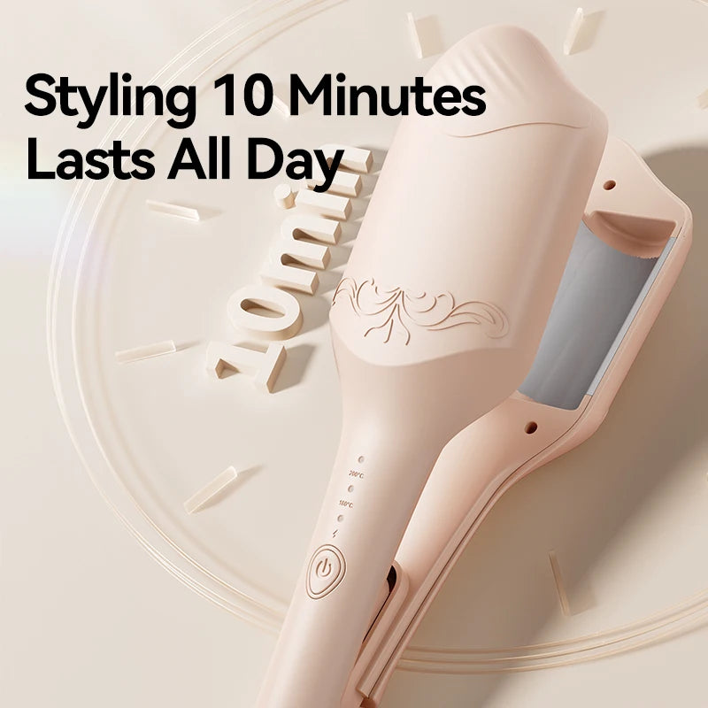 Adjustable Temperature Curling Iron & Waver for Beach Waves Hair Styling