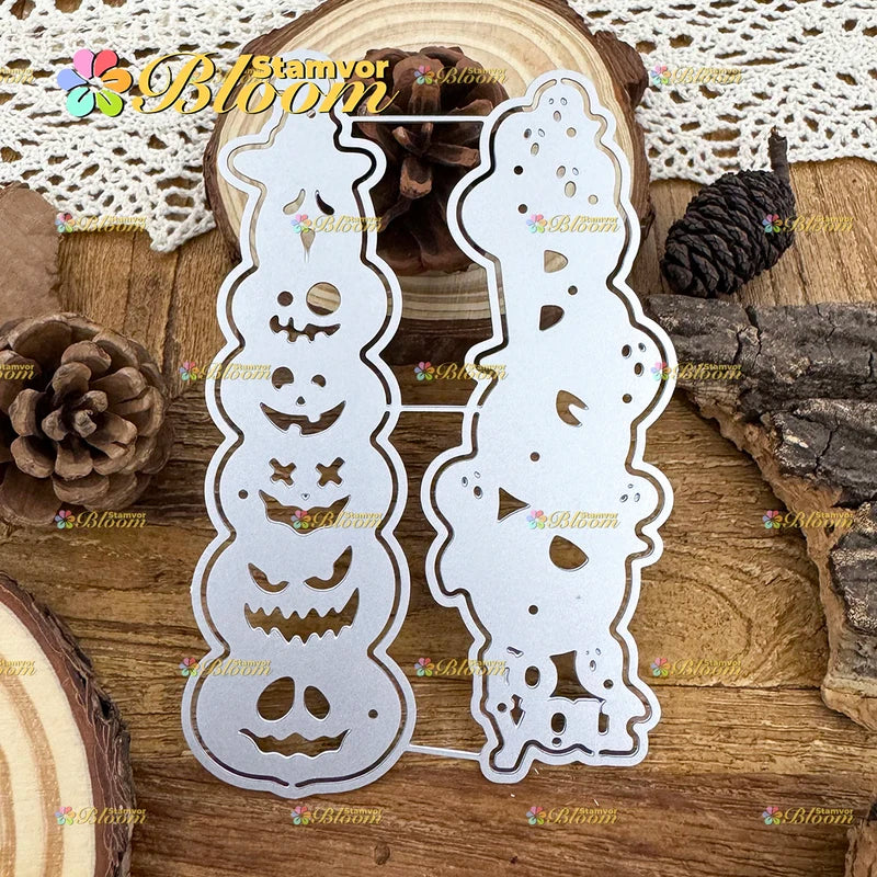 Halloween Pumpkin & Ghost Metal Cutting Dies for Scrapbooking & Embossing