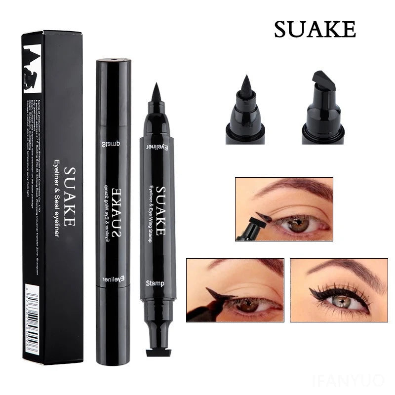 Double-Ended Quick Dry Liquid Eyeliner Pen Waterproof & Smudgeproof