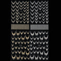 Reflective Glitter French Nail Art Stickers - Gold Silver Geometric Decals for DIY Manicure