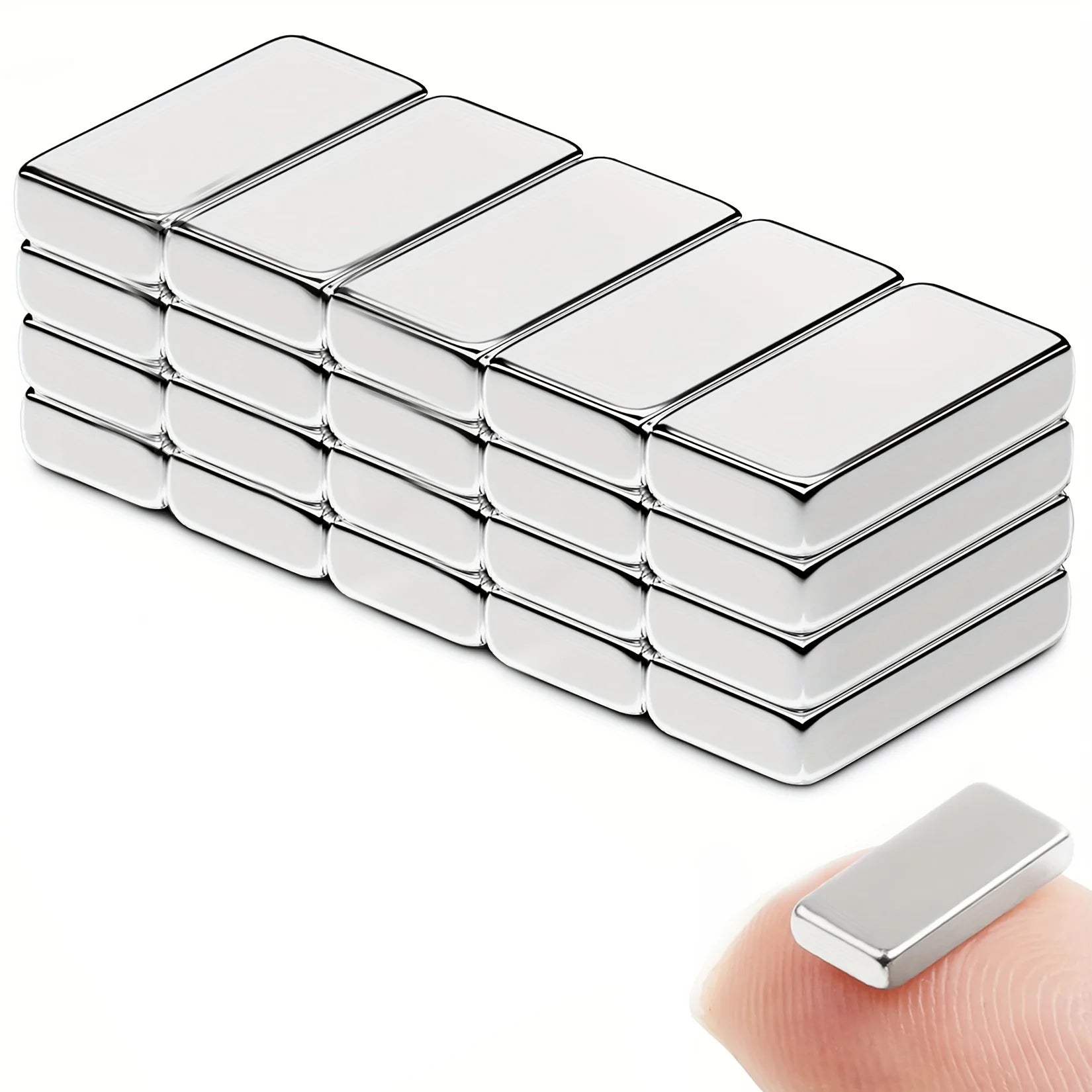 Heavy Duty Long Bar Magnets with Double-Sided Adhesive for Kitchen & Crafts