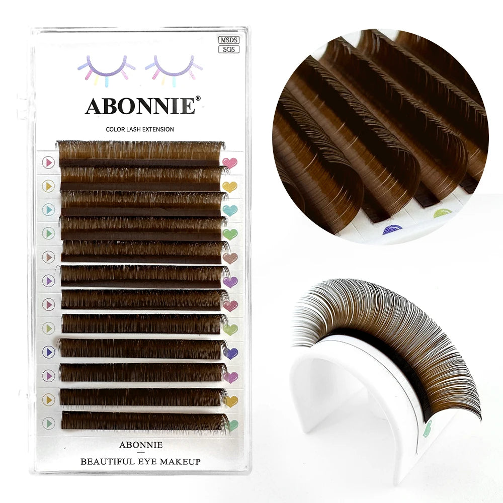 False Eyelashes 0.03 CC Curl Brown Volume Lashes for Natural Look