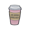 Medical Coffee Bag Pin Brooch - Brain Inject Key To Survival Lapel Jewelry