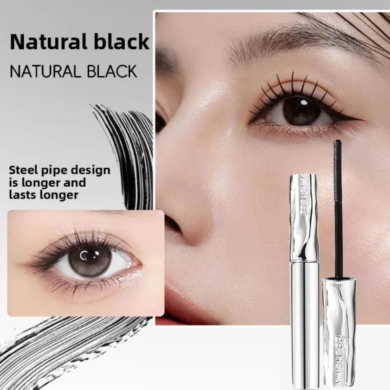 Waterproof Long-Lasting Fiber Mascara with Spiral Brush for Curled Lashes
