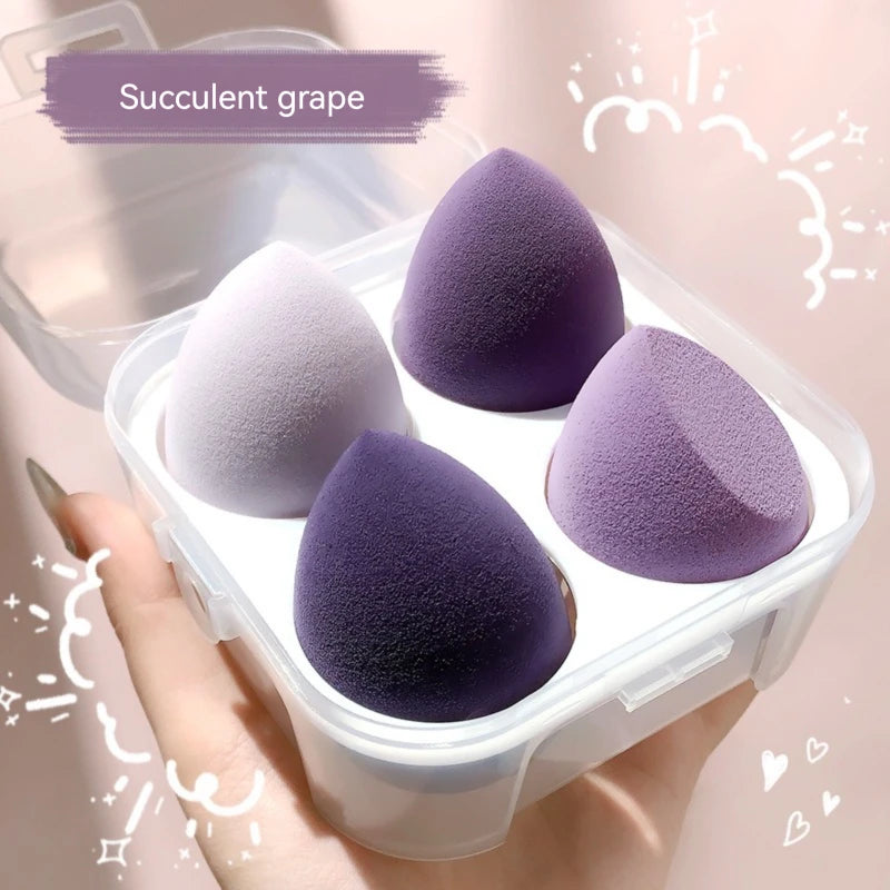 4PCS Makeup Sponge Set - Seamless, Hygienic, Smudging-Resistant Egg Beauty Blenders