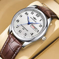 Men's Retro Business Watch Waterproof Steel Band Quartz Timepiece