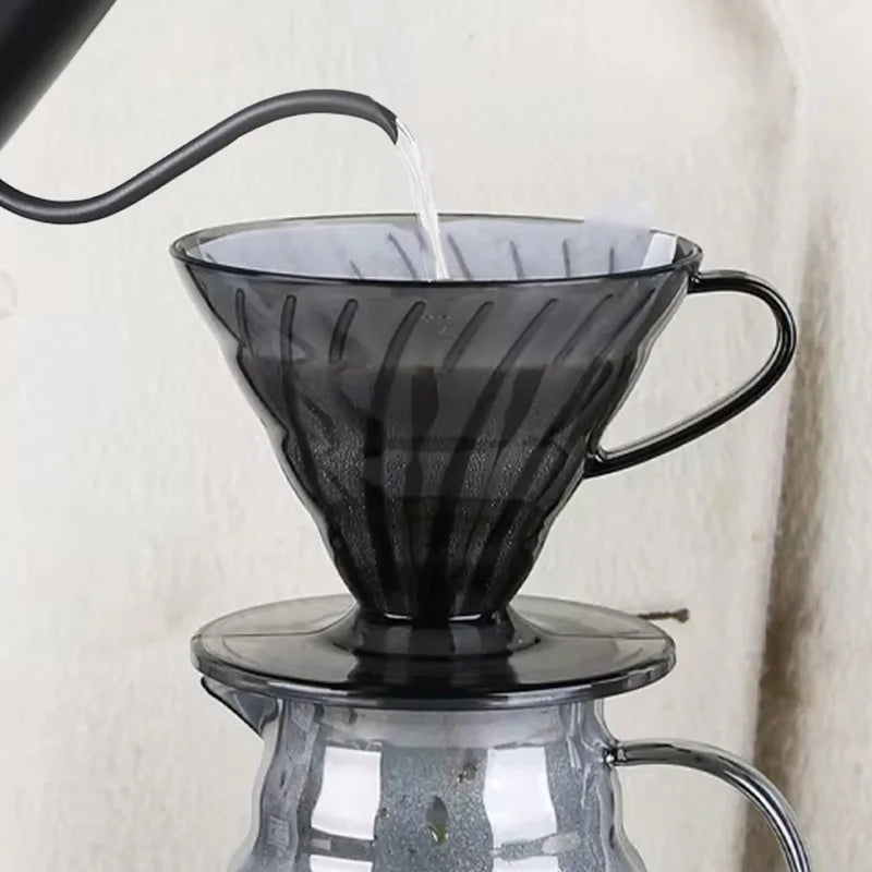 V Shape Plastic Pour Over Coffee Dripper - Cone Coffee Filter Funnel