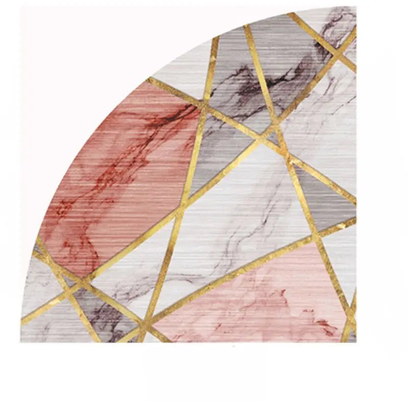 Nordic Fan-Shaped Corner Carpet - Washable Irregular Triangular Floor Mat