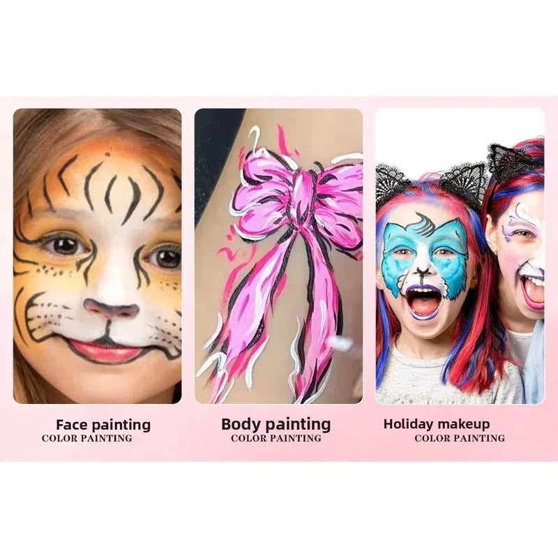 20 Color Professional Face & Body Paint Palette Waterproof Long Lasting Cosmetic for Halloween & Cosplay