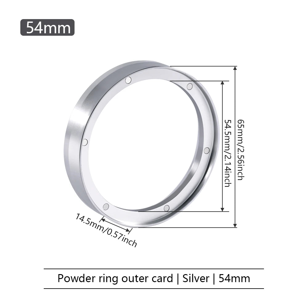 Coffee Dosing Funnel with Magnets - Aluminum Replacement Ring for Portafilter