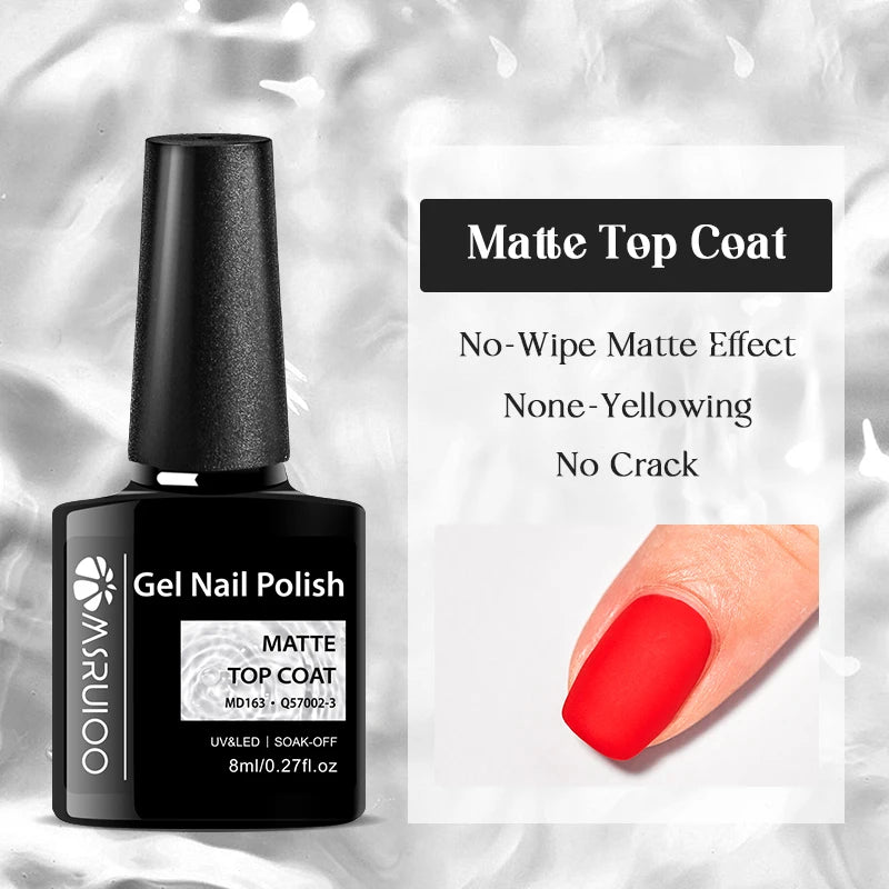 8ml UV Base Gel and Top Coat Kit for Long-Lasting Nail Polish & Art