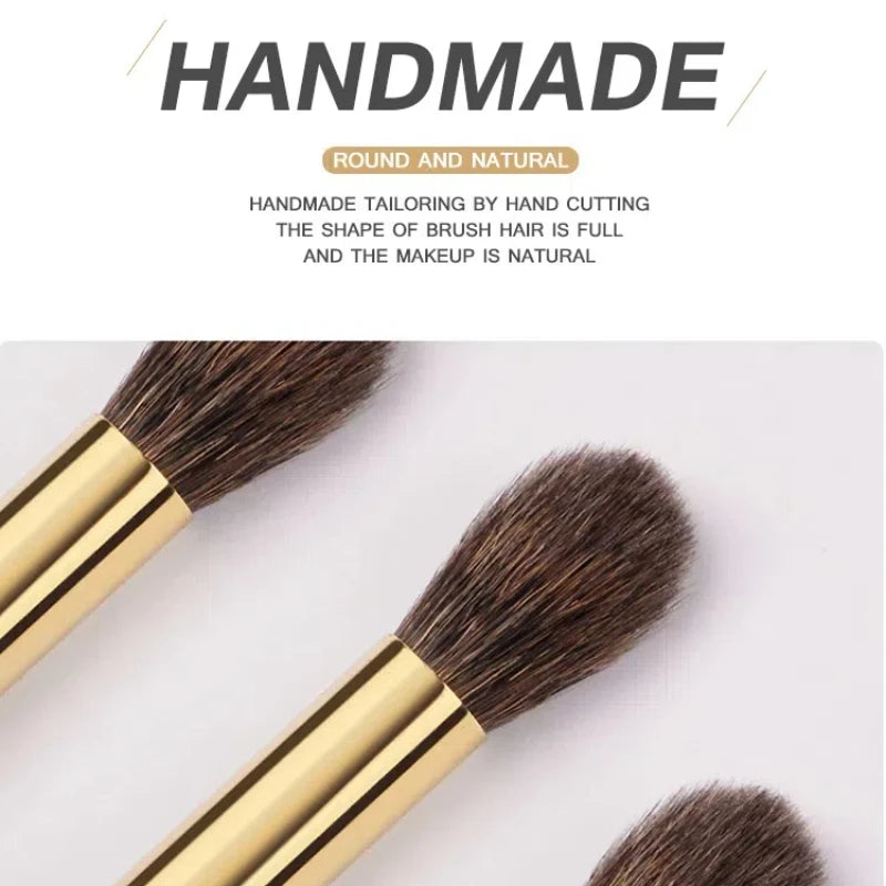Luxury Makeup Brush Set with Animal Hair - Professional Beauty Tools