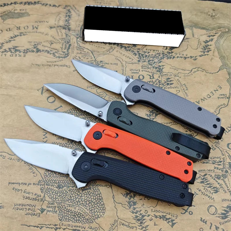 Folding Utility Knife with D2 Drop Point Blade Nylon Handle Outdoor Camping Tactical Knife