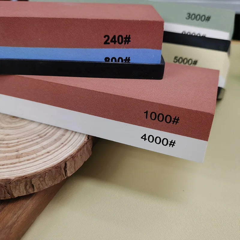Knife Sharpening Stone Kit with Double-Side Whetstone and Non-Slip Base
