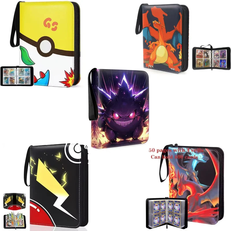 400-Pack Photo Album Binders with Zippered Card Holders for Collectibles
