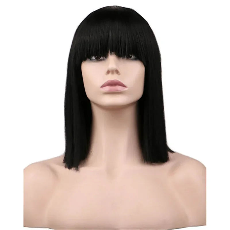 Anime Nico Robin Cosplay Wig - Black Cyan Heat-Resistant Synthetic Hair