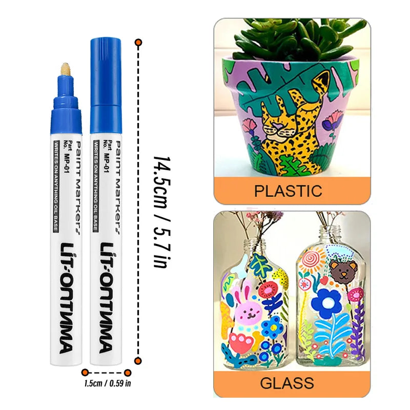 Car Scratch Repair Paint Pen Set - Quick Dry Waterproof Touch Up Markers