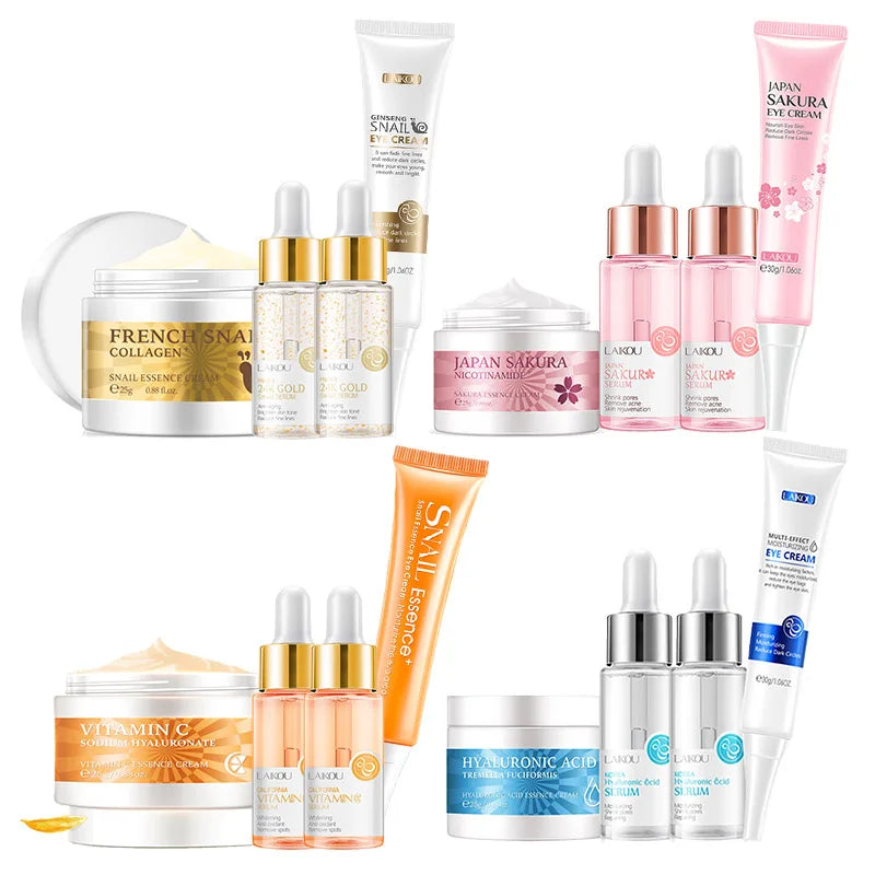 Facial Skin Care Set with Collagen, Gold & Moisturizers - Repair & Nourish