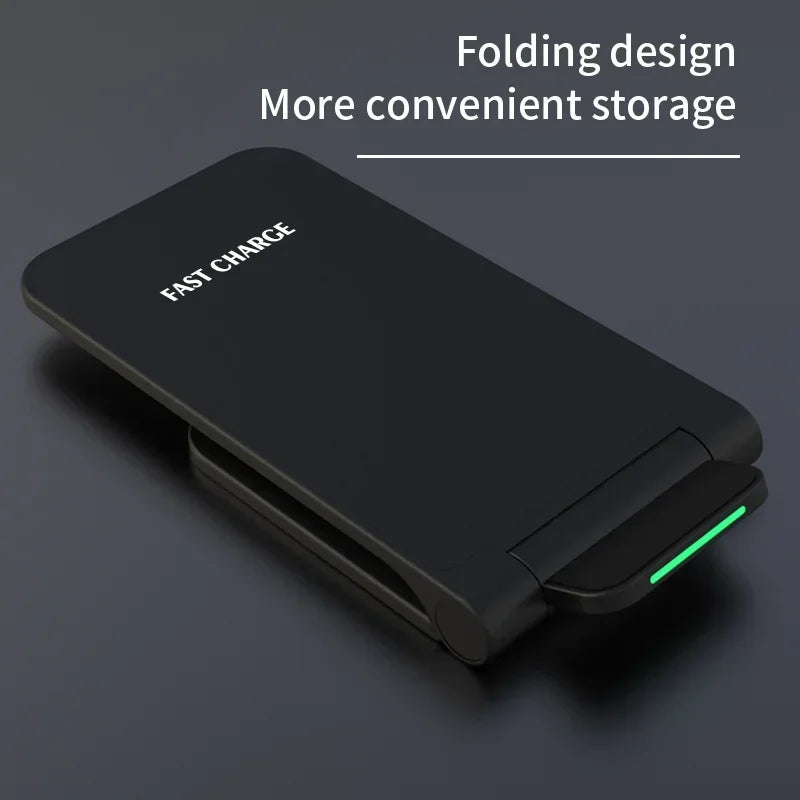 Wireless Charging Station for iPhone & Samsung - Fast Charging Stand with Dual Angles