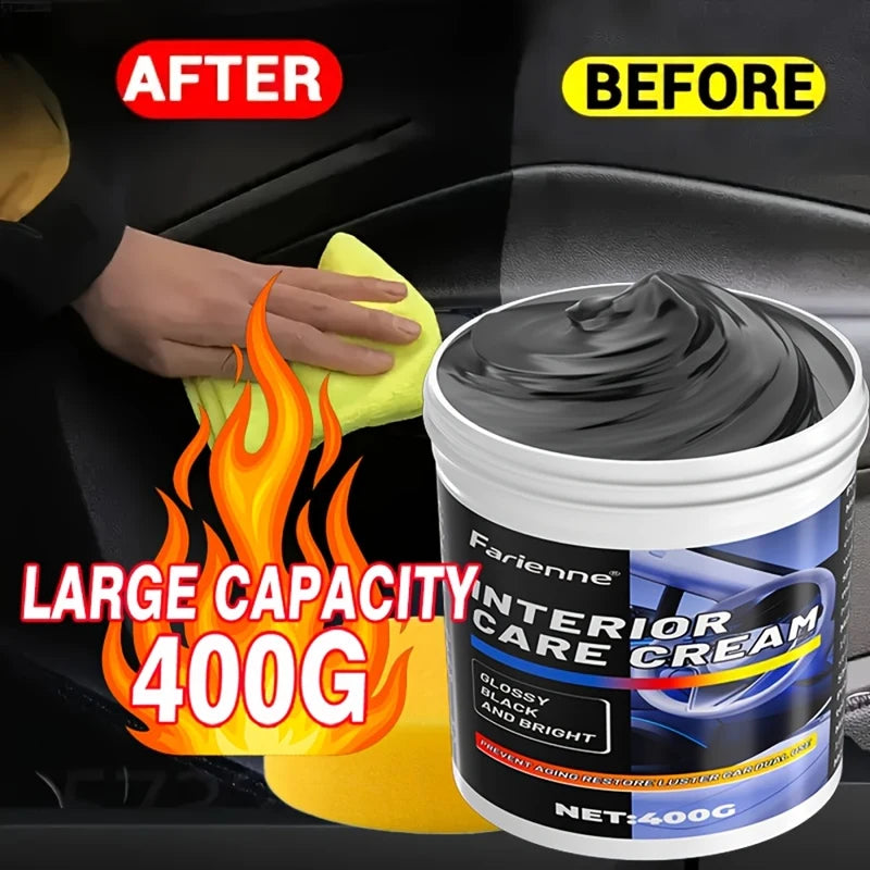 Heavy-Duty Car Plastic Renovator Wax - Scratch Repair & Protection for Bumpers & Interiors