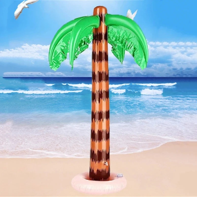 2-Pack Inflatable Palm Tree Balloons for Beach Pool Party Decorations