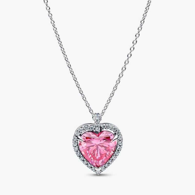 925 Silver Love Key Pendant Necklace for Women - Wedding Party Jewelry Gift
