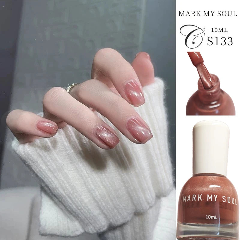 Quick Dry Cat Eye Nail Polish - No Light Needed, 10ml x 4 Set