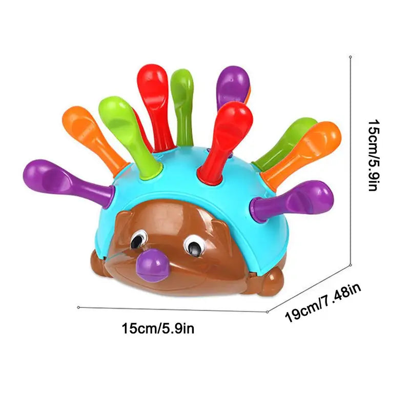 Early Education Hedgehog Toy for Kids 1-3 Years - Fine Motor & Hand-Eye Coordination
