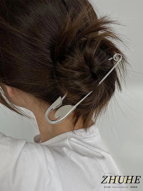 Cyberpunk Style Brooch and Hairpin Jewelry Set for Women and Parties