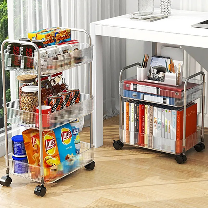 Multi-Layer Mobile Storage Cart with Wheels - Home Organizer Trolley