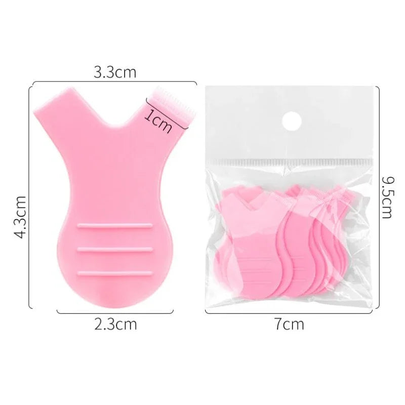 Reusable Eyelash Brush Set - 10pcs Y Shape Eyelash Extension & Curler Tools