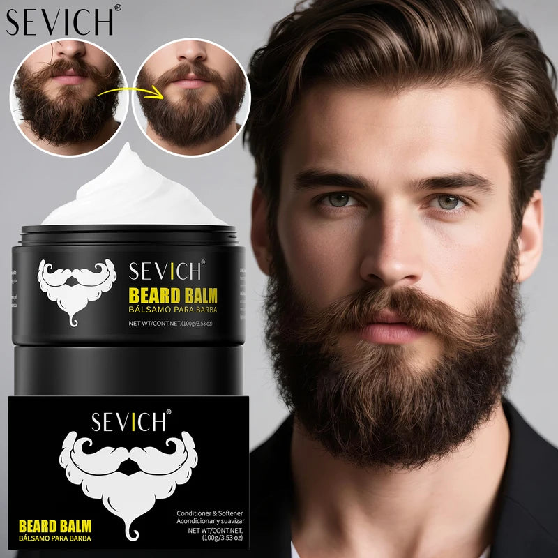 Men's Beard Balm Wax for Growth & Moisturizing - Smoothing & Styling