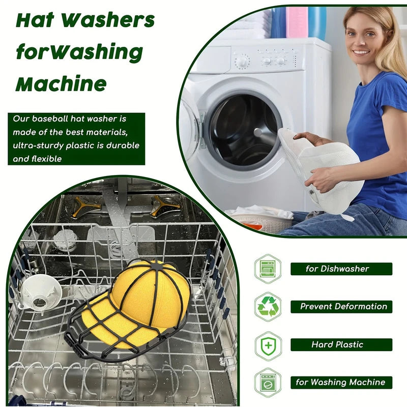 Baseball Cap Washer Bag with Inner Frame | Gentle Machine Wash & Shape Protection