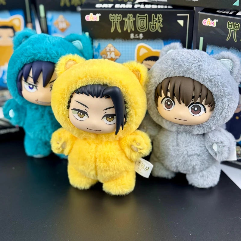 Jujutsu Kaisen Plush Blind Box Mini Vinyl Figures with Cat-Ear Collectible Set