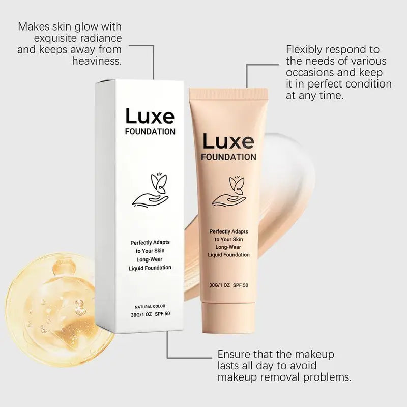 Color Changing Foundation SPF 50 Lightweight Full Coverage Makeup - Adaptive Skin Tone