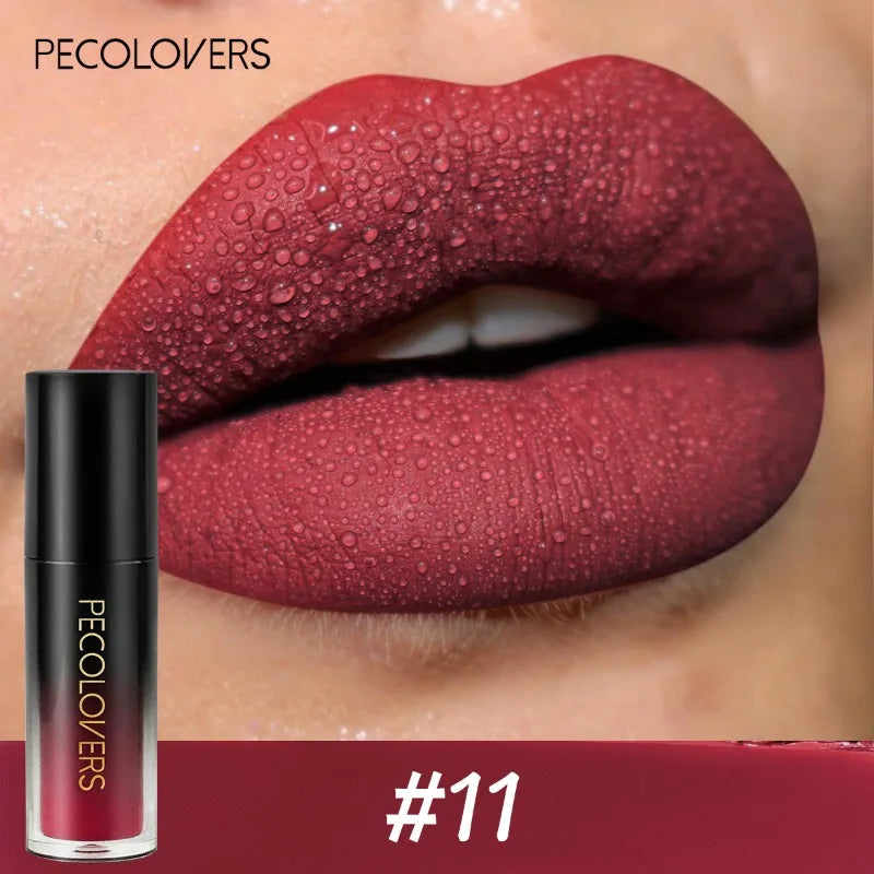 Waterproof Lipstick Set with 14 Colors Long-Lasting Gloss Non-stick Lip Makeup