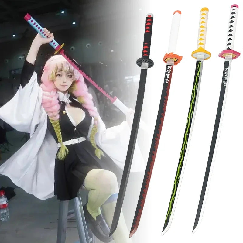 Demon Slayer Katana Prop Sword for Cosplay & Display - Unsharpened Samurai Sword