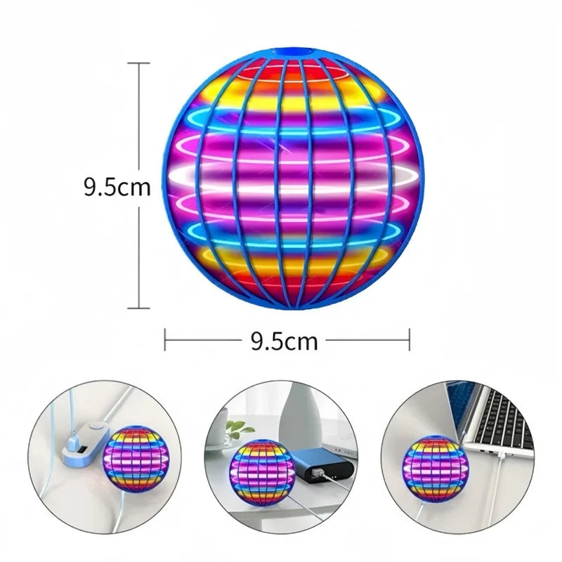 Flying Ball Toy Hand Controlled Hover Spinner with Lights - Multiple Colors