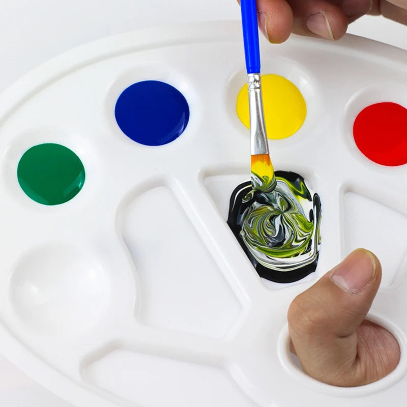 Reusable Plastic Painting Palette for Artists and Art Enthusiasts