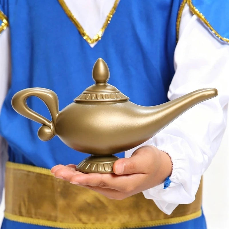 Genie Lamp Halloween Prop Home Decor Fantasy Figurine Aladdin Costume Accessory