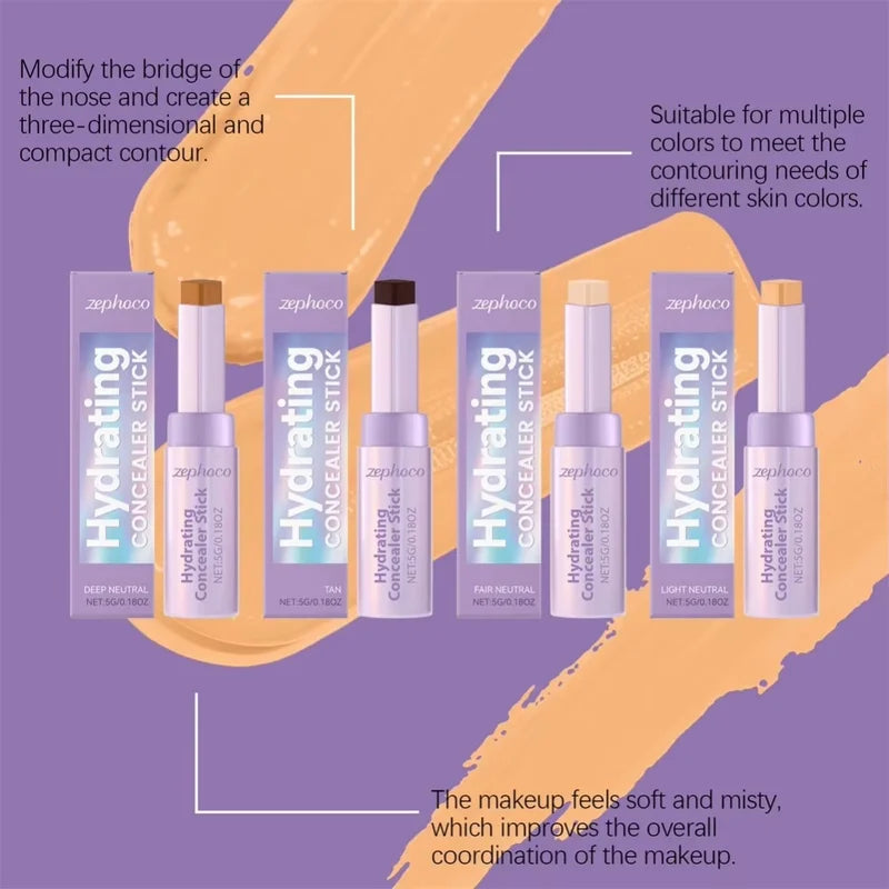 Waterproof Concealer Contour Stick for Acne Scars Skin Flaws Face Makeup Tool