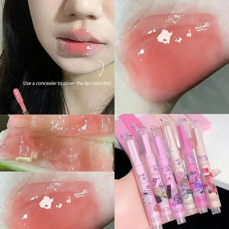 Hydrating Lip Gloss Waterproof Lip Plumper & Fade Lip Lines - Assorted Colors