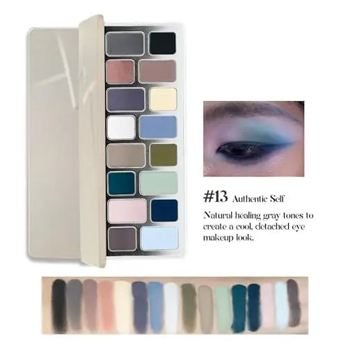 Colorful Eye Shadow Palette with 16 Shades - Matte & Pearl Finishes for Smoky & Daylook Makeup