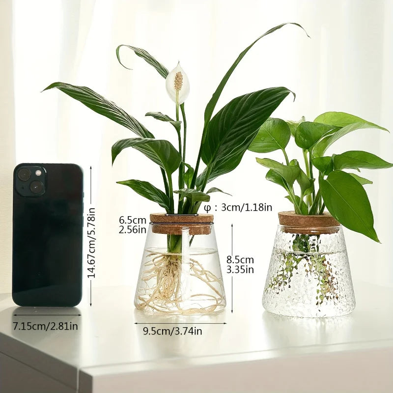 Glass Flowerpot Breeding Station Vase Rack - Desktop Hydroponic Plant Support