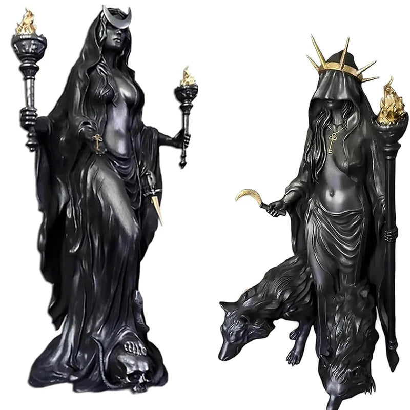 Greek Witch Statue Figurine Home Decor Halloween Hecate Resin Sculpture