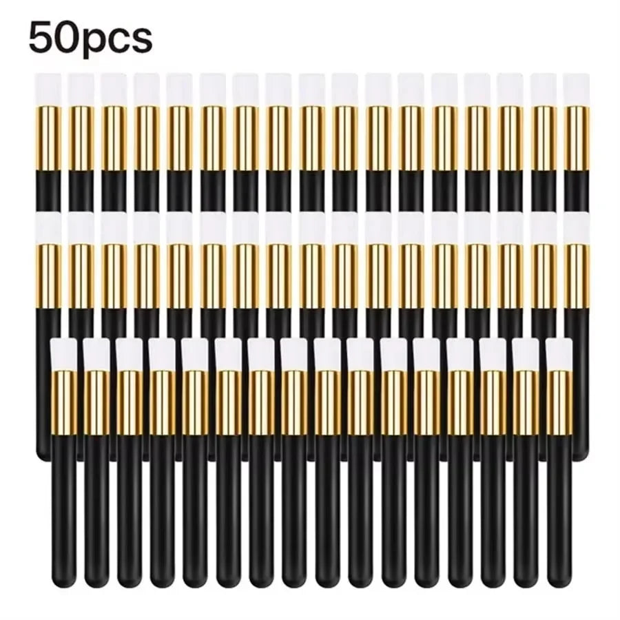 Eyelash Extension & Makeup Brush Set - Black, Green, Red, Gray Handle Options