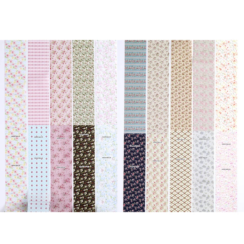 Summer Floral Nail Art Transfer Stickers - Wildflower & Starry Sky Designs