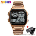 Digital Sports Watch for Men Waterproof Chronograph Stainless Steel