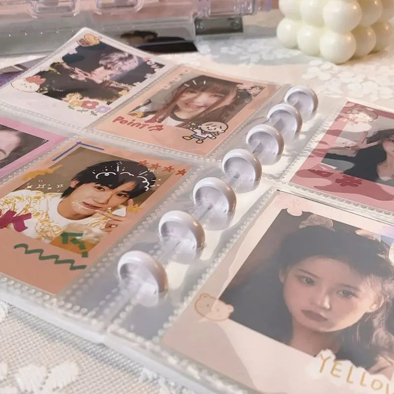 Kpop Photo Album Multi-Pockets Loose-Leaf Binder for Photocard Collection - 3 Inch Capacity